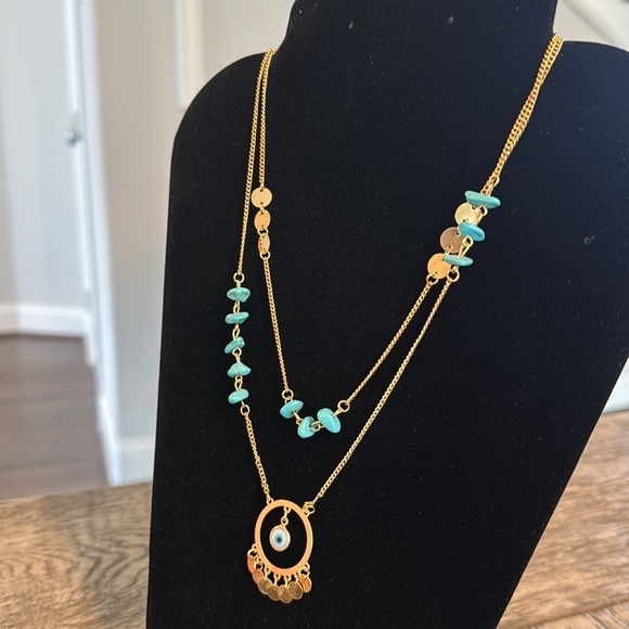 NWOT EYE DOUBLE NECKLACE - Picture 8 of 17